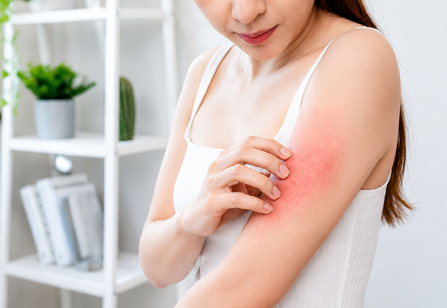 red patches on skin not itchy